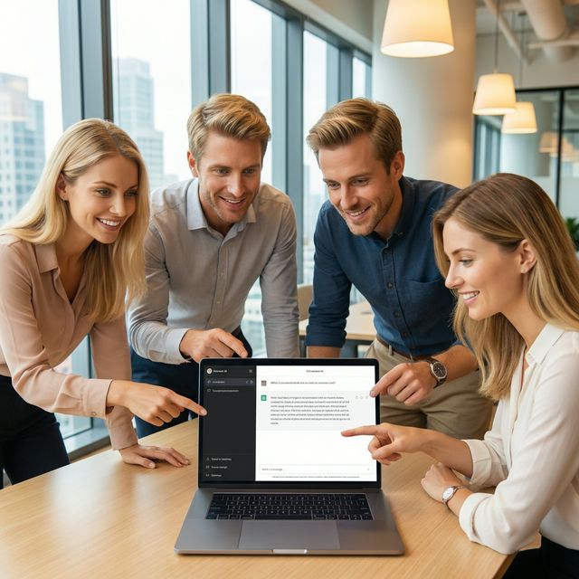 Team using AI chatbot